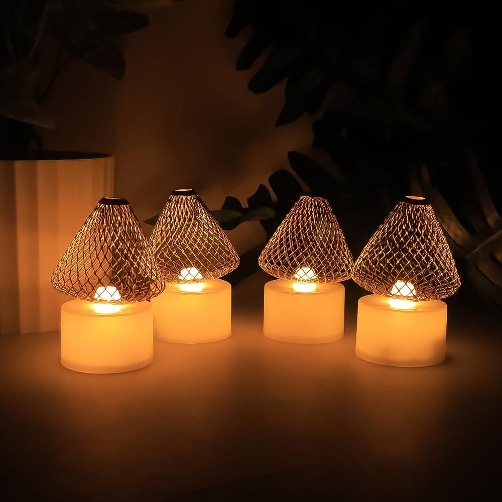Premium Led Flameless Candle Lights (4 Pc / Set) - Color: Mix