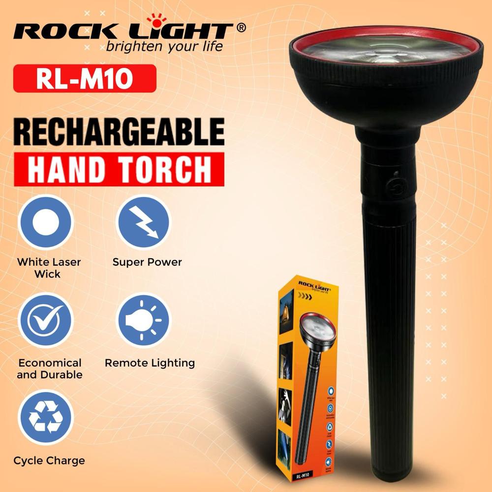 Rock Light Rl-M10 Metal Torch - Features: Quick Charging