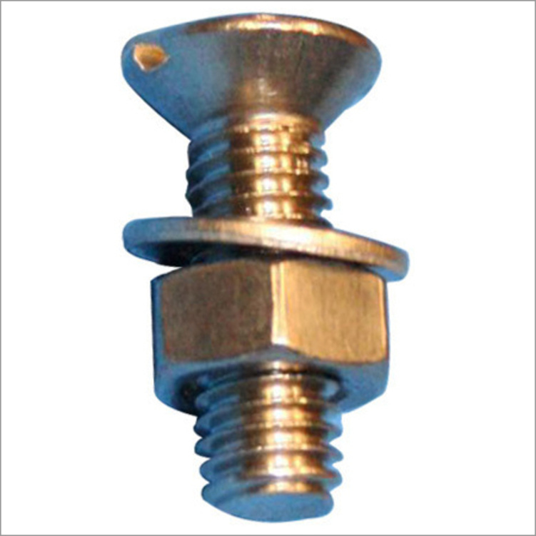 Csk Bolts - Mild Steel, 1/2 Inch, Golden Color, Length 25.4 - 50.8mm, Round Head, Full Thread, Polished Surface Treatment | High Tensile Strength, Long Service Life