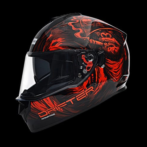 Studds Red Driffter Graphics Motorcycle Helmet