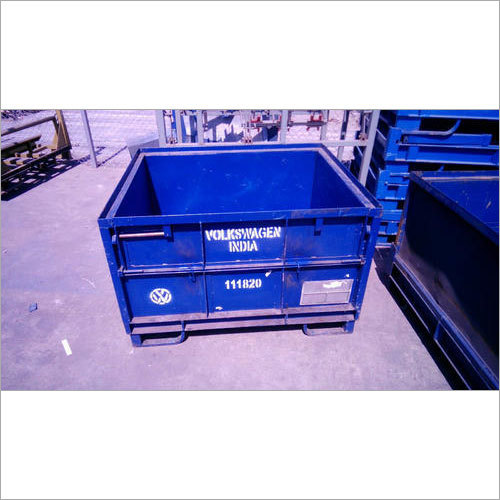 Pallet Boxes - Steel, Variable Dimensions, Blue | 1000 Kg Weight Capacity, Steel Base For Material Handling And Storage In Warehouses And Factories, Iso Compliance
