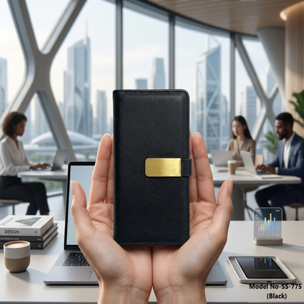 Premium Faux Leather Corporate Diary with Magnetic Gold Metal Buckle Clasp (SS-775)