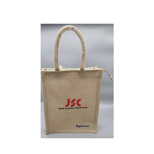 Medium Zipper Jute Bag