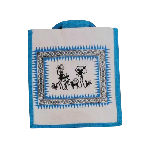 Blue Fancy Jute Bag