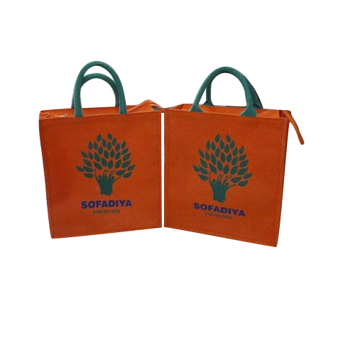 Printed Jute Gift Bag