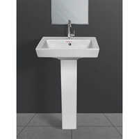 Mini Pedestal Sink - Color: White