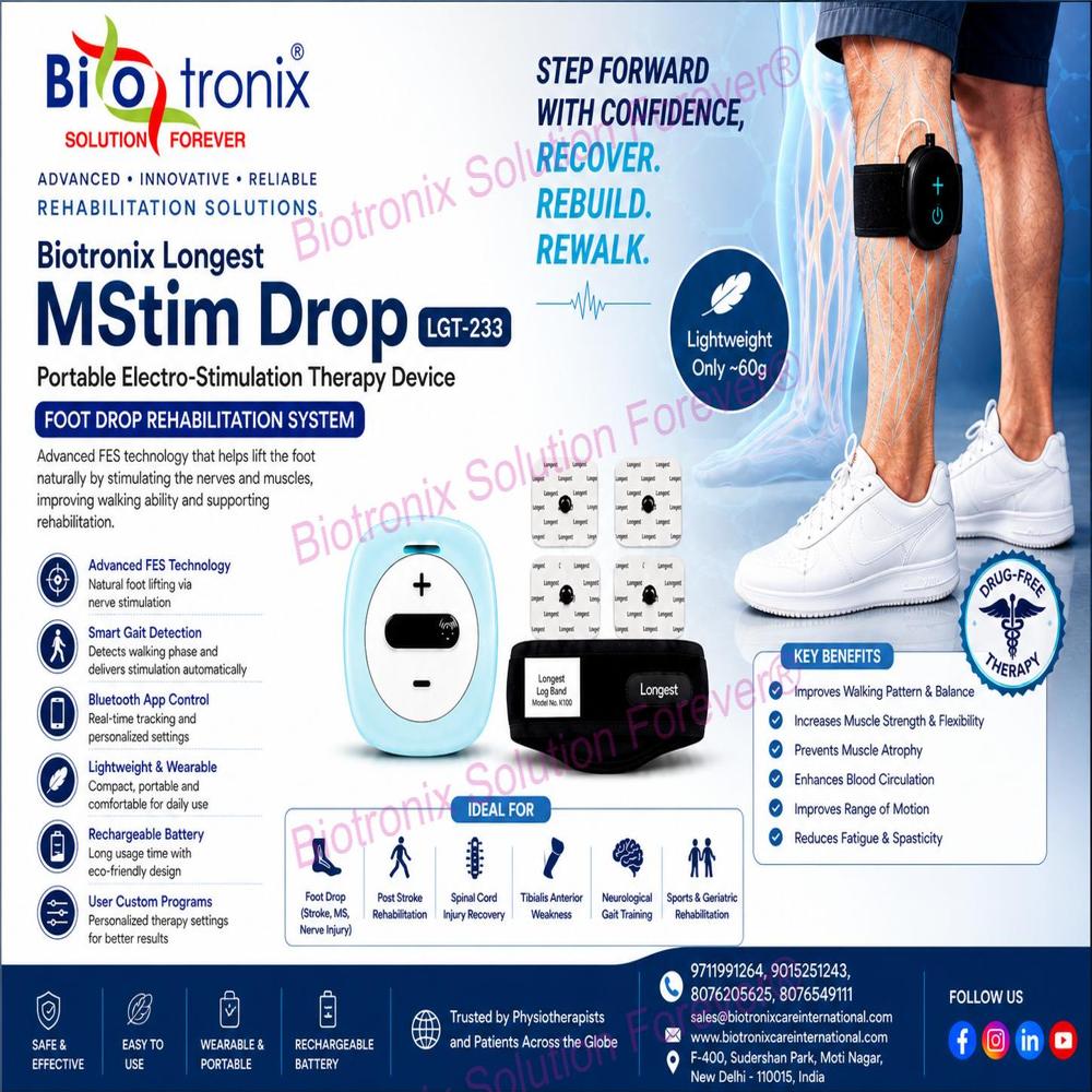 Portable Neuro Electrotherapy Device for Foot Drop Correction