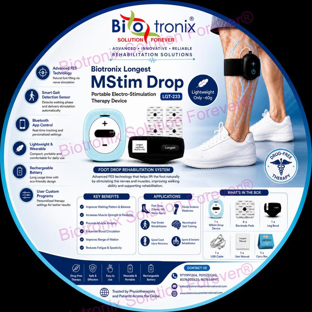 Portable Neuro Electrotherapy Device for Foot Drop Correction