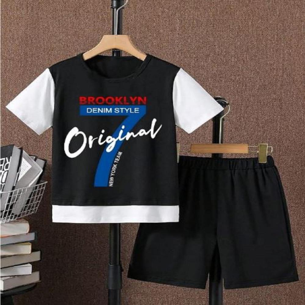 Unisex kids Half sleeve T shirt And Short Set For Kids Boys And Girls  1 to 15 years