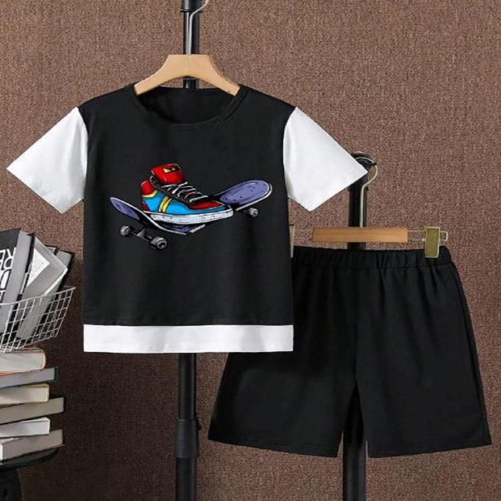 Unisex kids Half sleeve T shirt And Short Set For Kids Boys And Girls  1 to 15 years