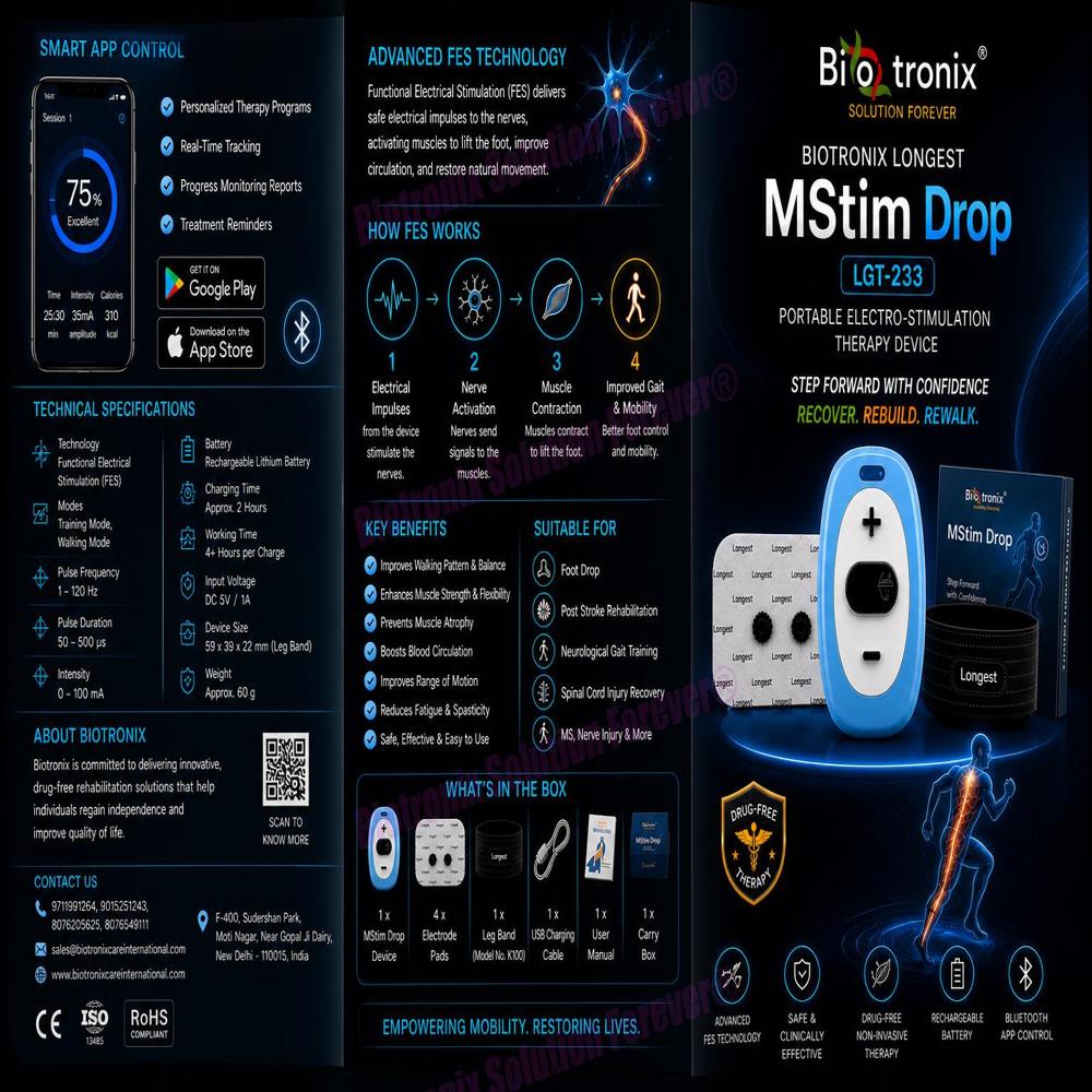 Compact Foot Drop FES Rehabilitation Therapy System