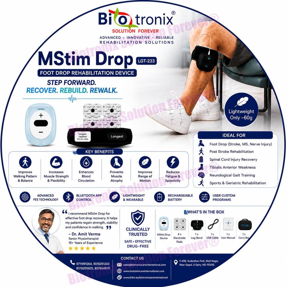 Compact Foot Drop FES Rehabilitation Therapy System