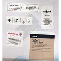 Wash Care Labels - Color: White With Black Print (custom Colors Available)