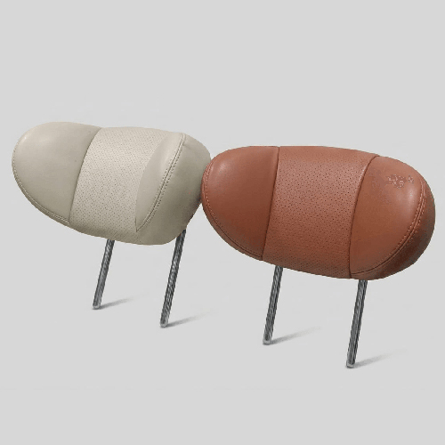 Beige And Tan Color Combo Car Seat Headrest