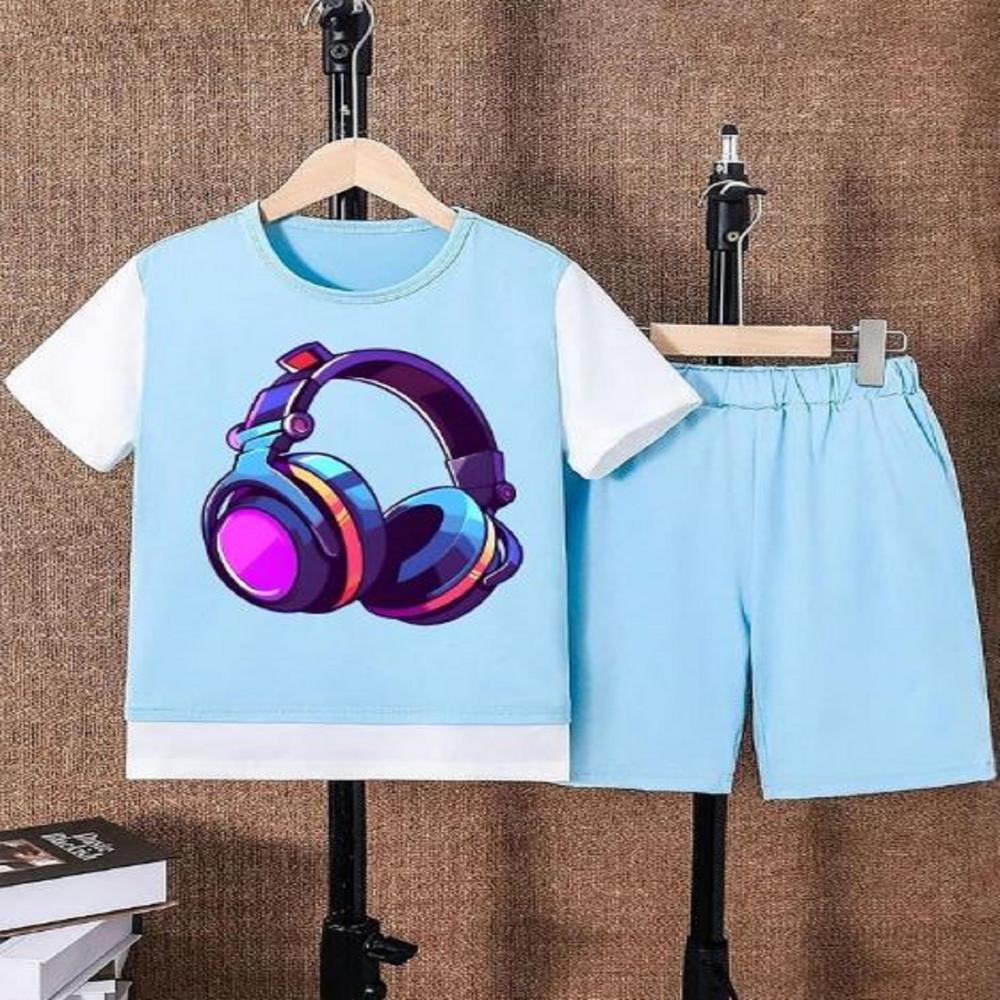 Unisex kids Half sleeve T shirt And Short Set For Kids Boys And Girls  1 to 15 years