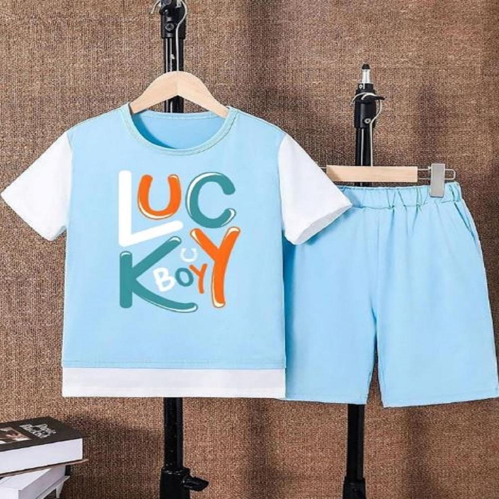 Unisex kids Half sleeve T shirt And Short Set For Kids Boys And Girls  1 to 15 years