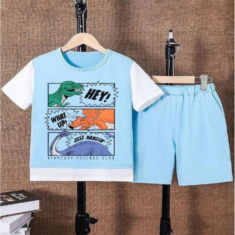 Unisex kids Half sleeve T shirt And Short Set For Kids Boys And Girls  1 to 15 years