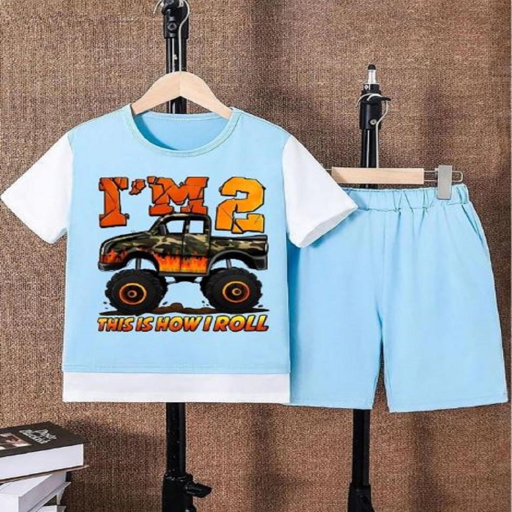 Unisex kids Half sleeve T shirt And Short Set For Kids Boys And Girls  1 to 15 years
