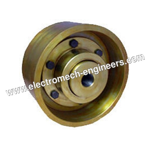 Brake Drum Coupling - Cast Iron, 10-15 Inch Size , Golden Finish And Durable Design