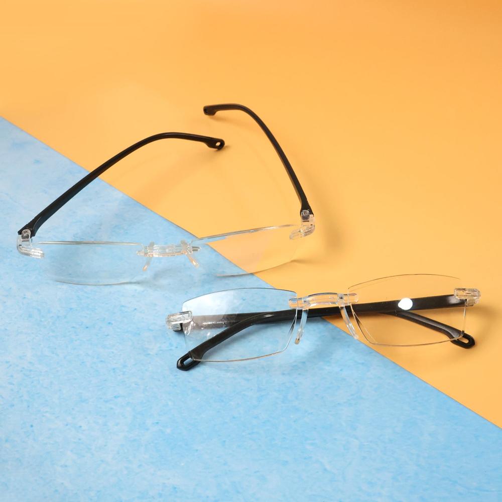 Pack Of 2 Rimless Reading Glasses Lightweight Comfort Readers - Color: Mix