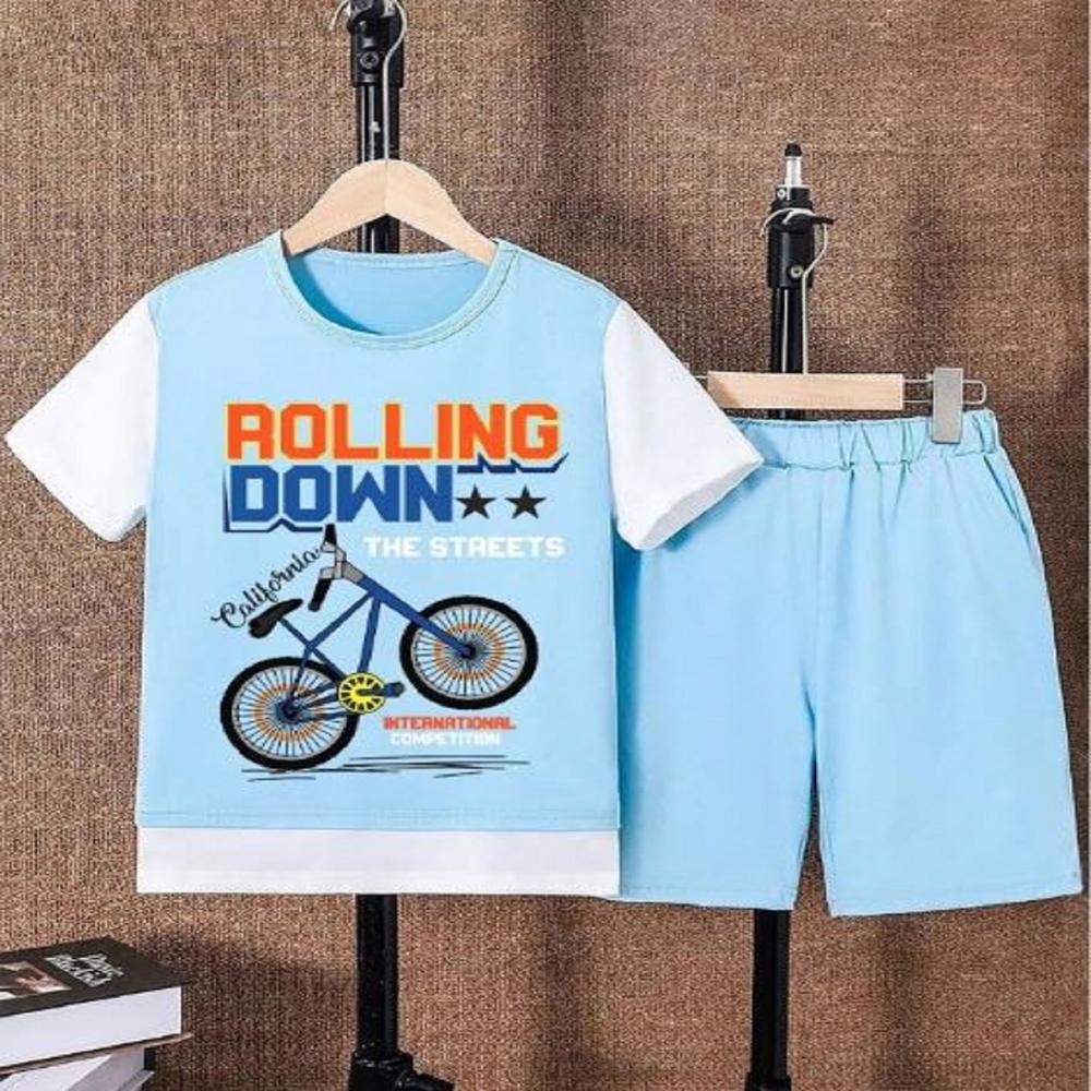 Unisex kids Half sleeve T shirt And Short Set For Kids Boys And Girls  1 to 15 years