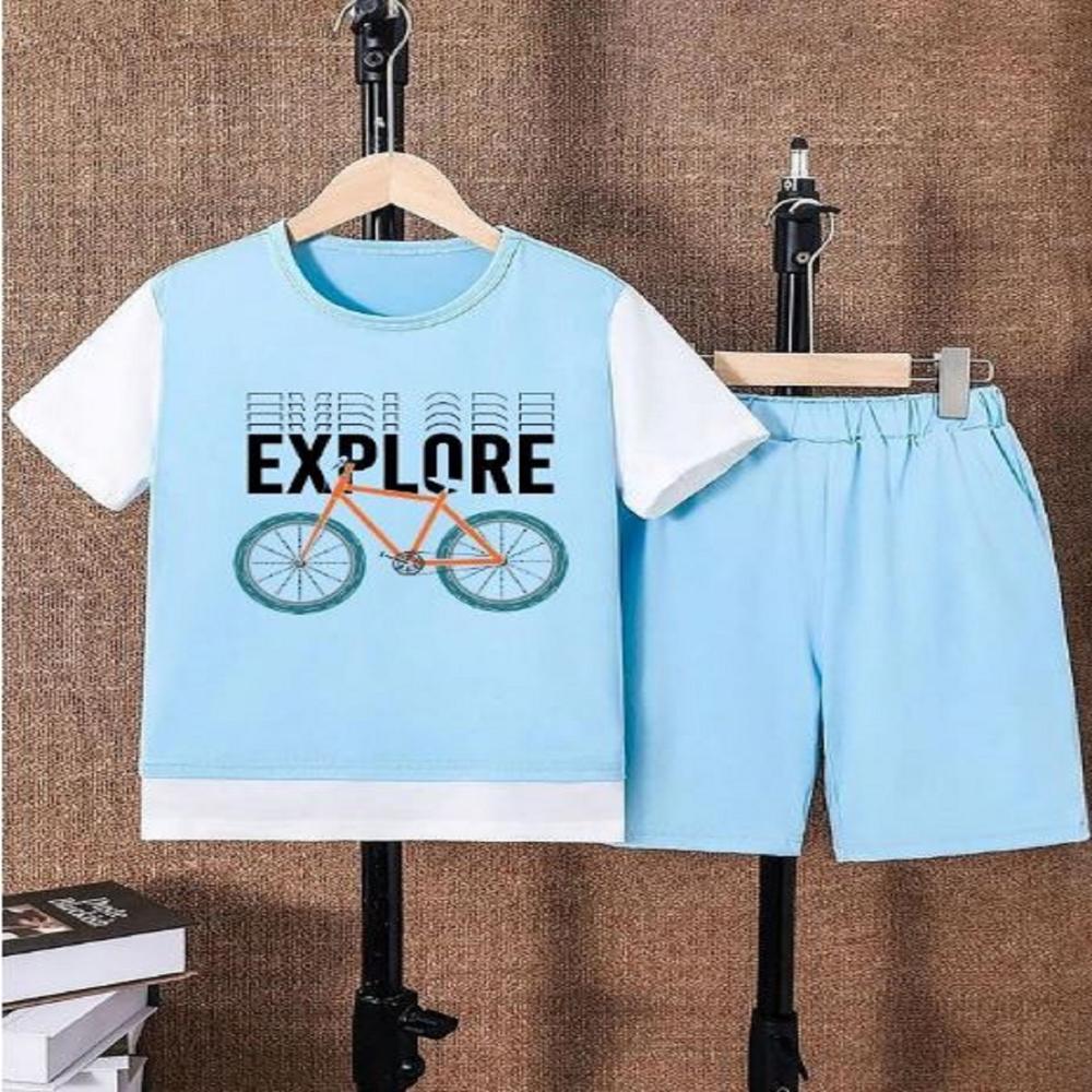 Unisex kids Half sleeve T shirt And Short Set For Kids Boys And Girls  1 to 15 years