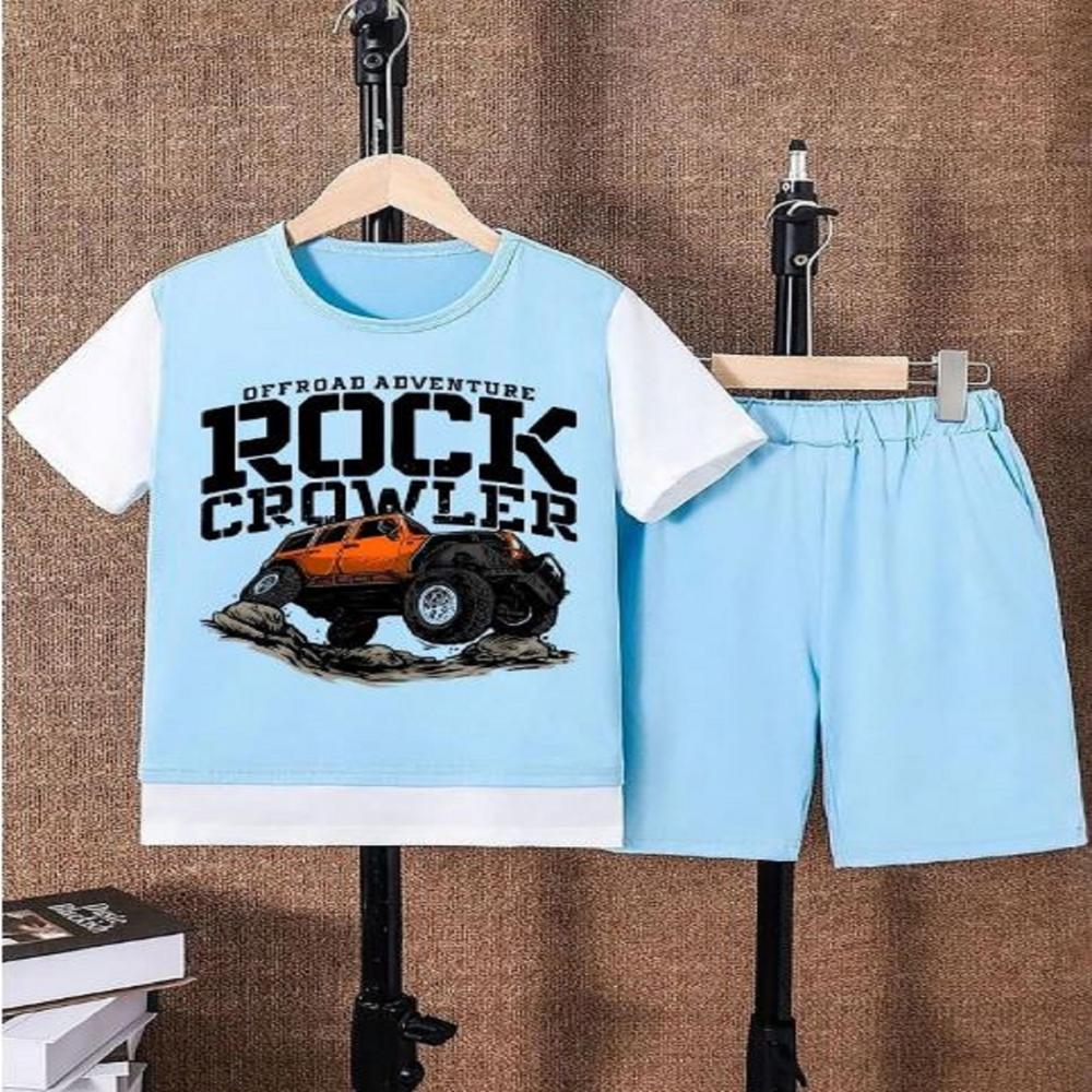 Unisex kids Half sleeve T shirt And Short Set For Kids Boys And Girls  1 to 15 years