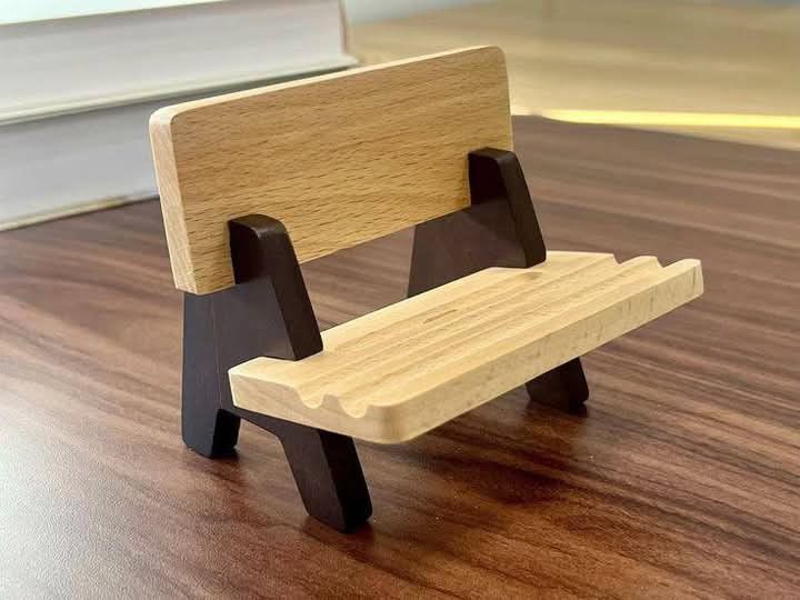 Handmade Wooden Decor Mobile Stand