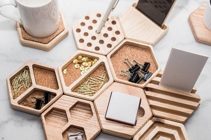 Home Organization Wooden Pen Holder