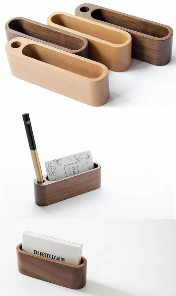 Wooden Pen Holder