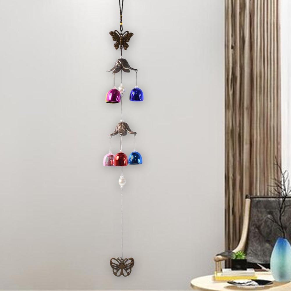 Decorative Wind Chimes Outdoor Hanging Dragonfly Wind Chime (1 Pc) - Color: Mix