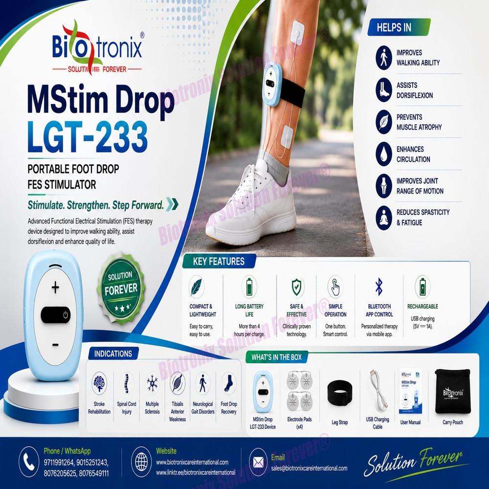Wearable Electrical Stimulator for Foot Drop Physiotherapy