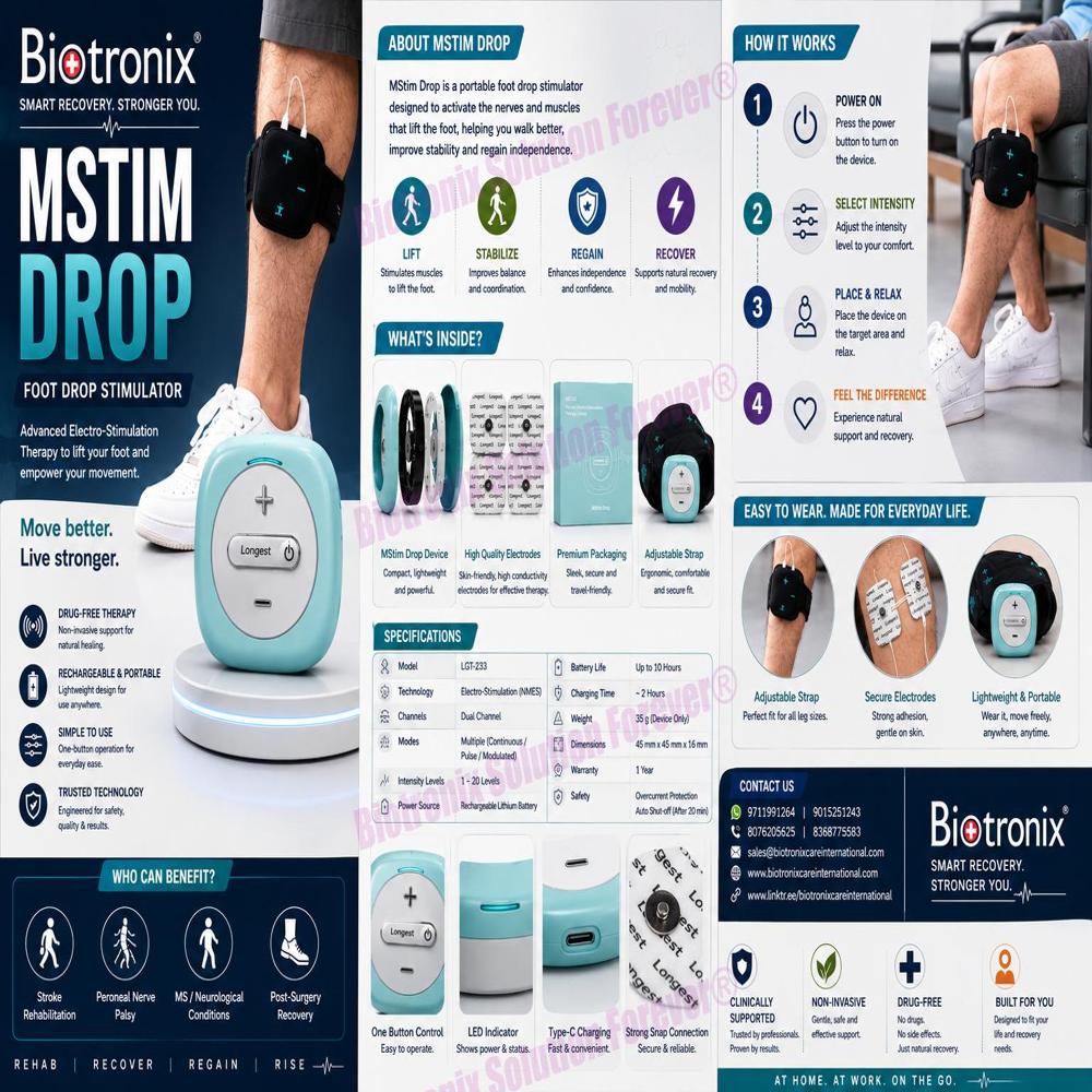 Wearable Electrical Stimulator for Foot Drop Physiotherapy