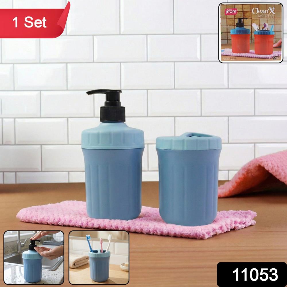 Multipurpose Soap Dispenser With Utility Holder (1 Set) - Color: Mix