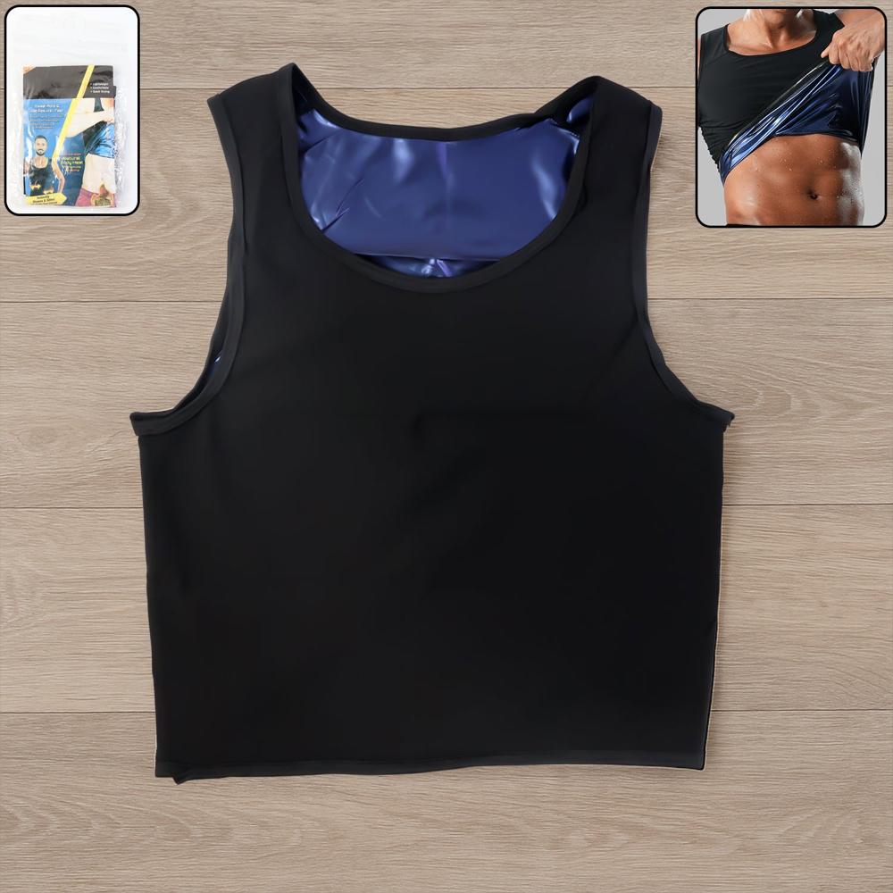 Mens Slim Fit Sweat Shaper Tank Top (S/M, 1 Pc) - Color: Mix