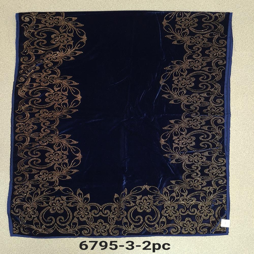 Velvet 4 side big floral  Swasrosvki Work Stoles