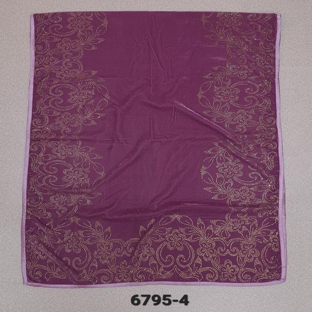 Velvet 4 side big floral  Swasrosvki Work Stoles
