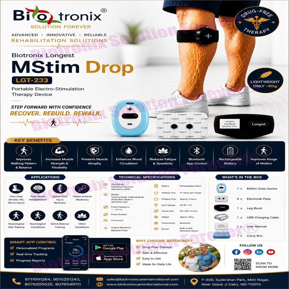 Advanced Neuro Muscle Stimulator for Foot Drop Recovery