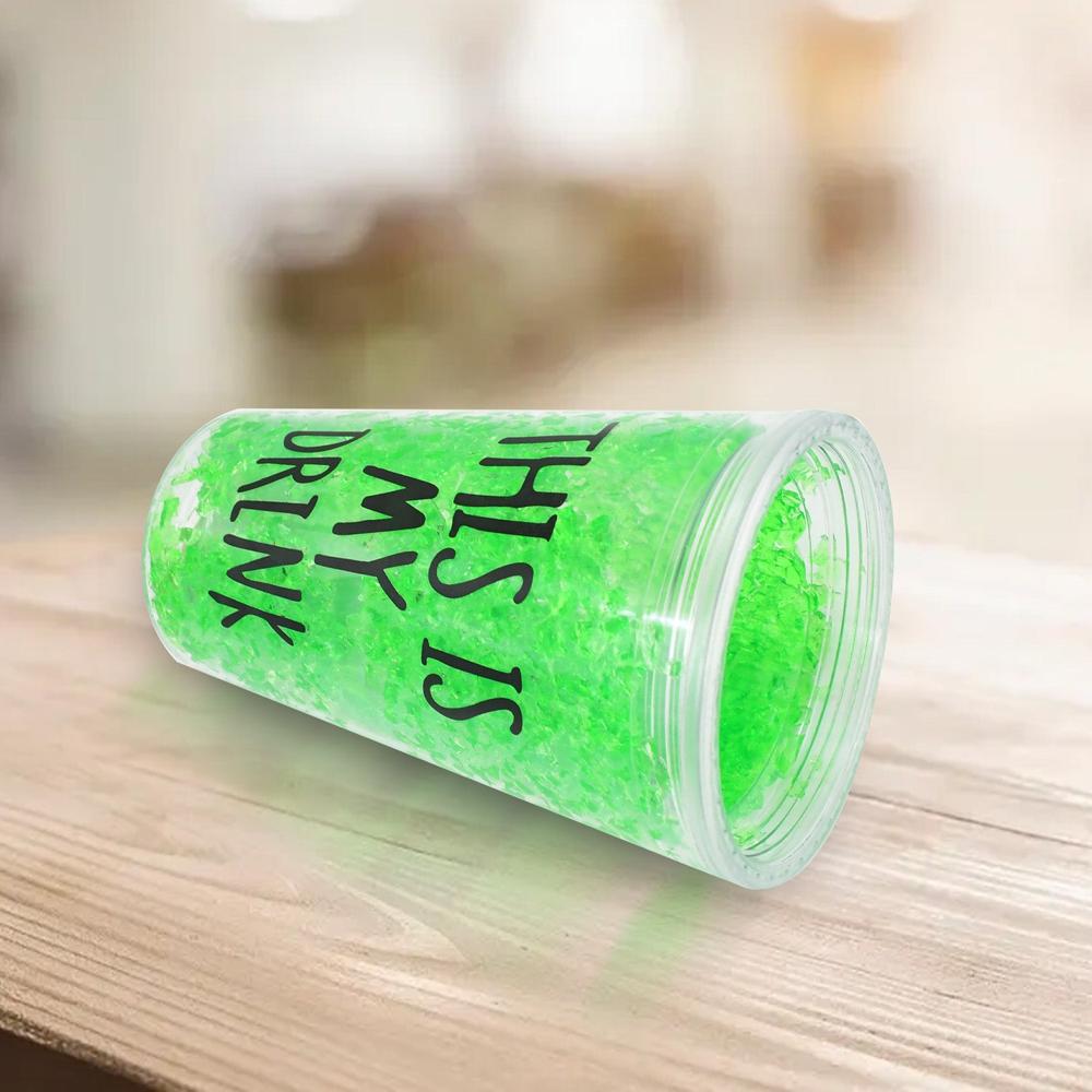 Plasticdrink Cup, Tea Coffee Tumbler With Lid And Straw (1 Pc) - Color: Mix