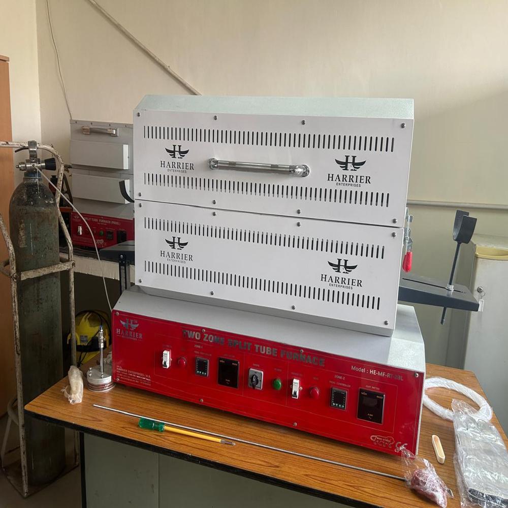 Two Heating Zone Split Tube Furnace