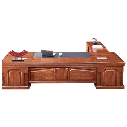 2001 Office Table - Engineered Wood Top, 1200x600 mm, Light Brown & Dark Grey, Lockable Drawer & Cabinet