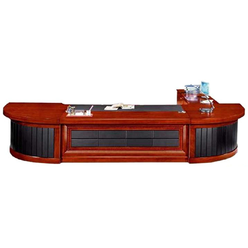 2002 Office Table - Pre-Laminated Engineered Wood, 1200x750 mm, Two-Tone White & Walnut Brown | 3 Lockable Drawers, Cable Management, Metal Legs with Levelers