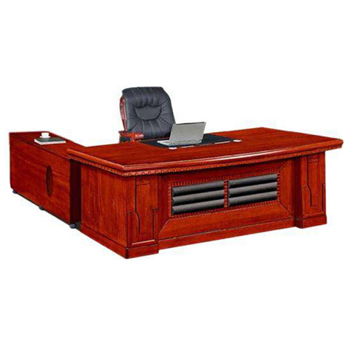 2005 Office Table - Wooden & Mild Steel, 1200x600x750 mm, Grey & White, Scratch-Resistant Laminated Top, Lockable Drawer & Cabinet, Cable Management