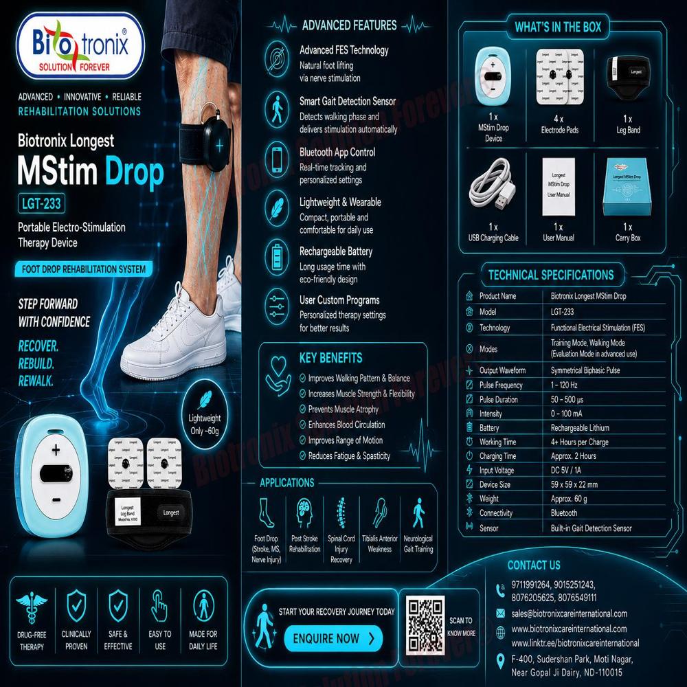 Intelligent Foot Drop Rehabilitation Device with Gait Support