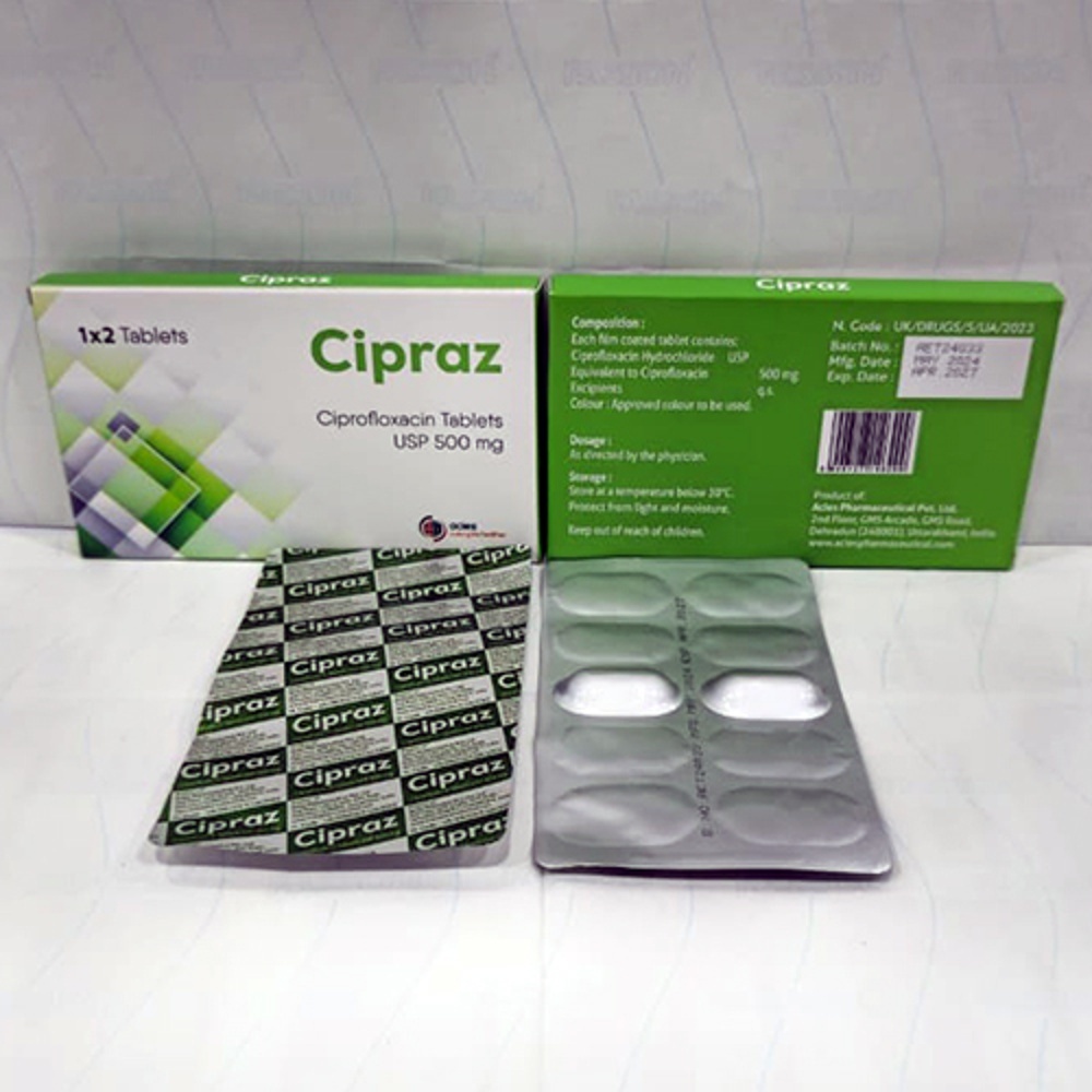Cipraz 500mg Tablets - Drug Type: General Medicines