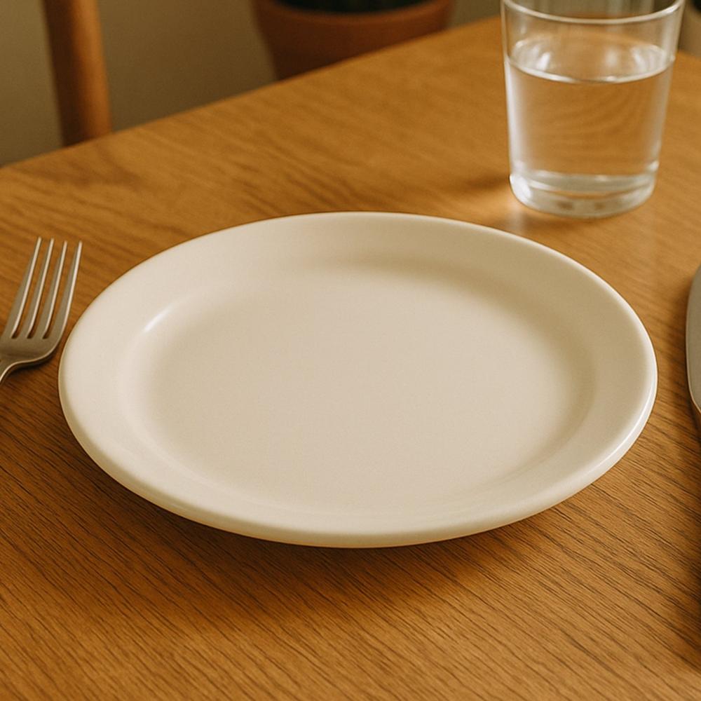 Plastic Round Dinner / Serving Plate 19 cm (1 Pc)