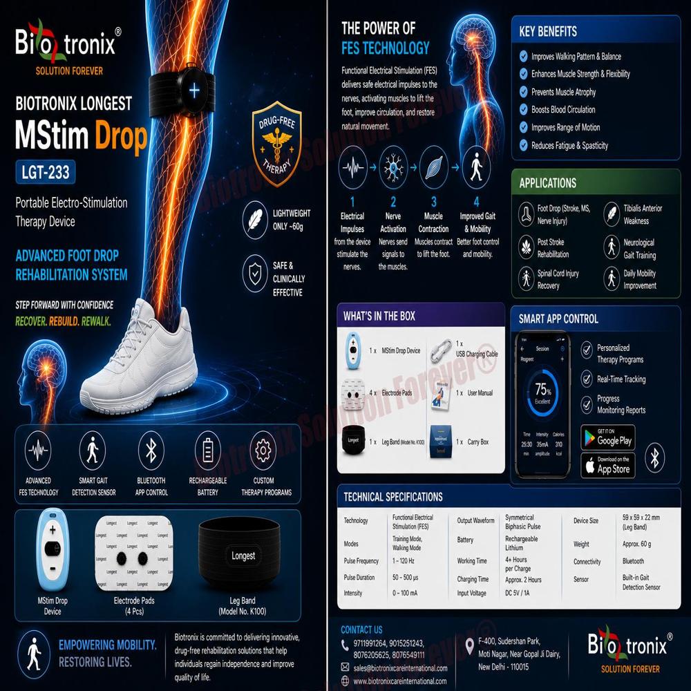 Portable Foot Drop Recovery Therapy Machine for Home Use