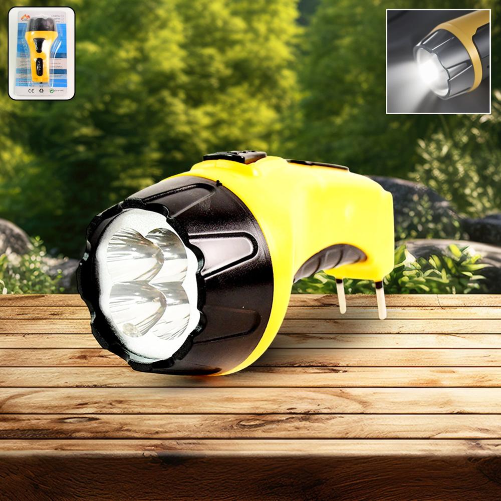 Rechargeable Led Torch Flashlight High-Power Handheld Emergency Light Built-In Plug - Color: Mix