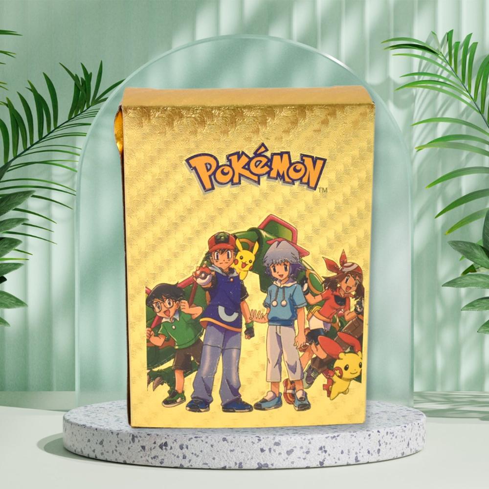 Pocket Monster Golden Trading Playing Cards (55 Pcs Set / Mix Design) - Material: Foil