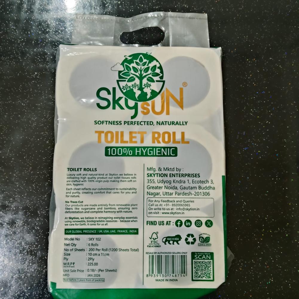 Skysun 2 Ply Toilet Roll (6 Pack)
